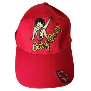 Betty Boop Baseball Hat Cap Sugar Loaf 2011 Red One Size Boop Oop Doop Kiss Lips